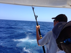 Matt fishing for Mahi Mahi.