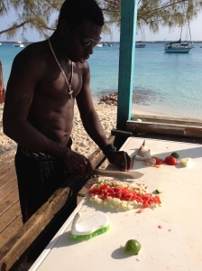 Getting some conch salad!