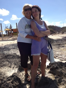 Gina and Federica on the beach