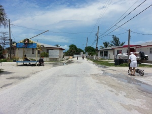Bimini Streets seen from our golf cart